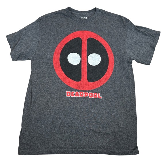 Marvel Other - Marvel Deadpool Graphic T Shirt Men's Size L Charcoal Gray Short Sleeve Tee
